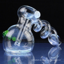 Bobina de vidrio espiral Bubbler para el humo con cristal (ES-HP-081)